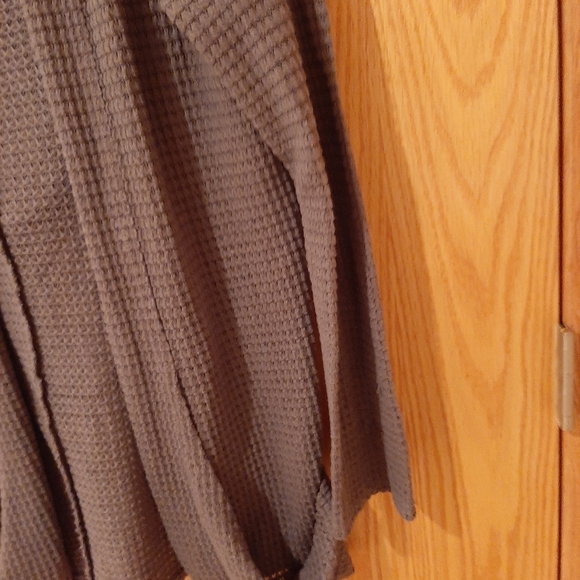 Mudd Waffle Cardigan, Clay Color Size large - Picture 10 of 12